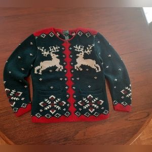 Lauren by Ralph Lauren Wool Cardigan M Christmas Hand knit for Ralph Lauren